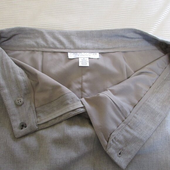 CASUAL CORNER Stretch Women's Beige Full Length Wool Skirt Lined Size-6 - Picture 7 of 12